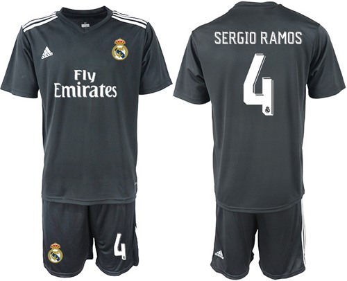 Real Madrid #4 Sergio Ramos Away Soccer Club Jersey